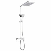 1 x Synergy Cool Touch Thermostatic Shower With Riser Rail Kit - Square - New & Boxed Stock - Ref: