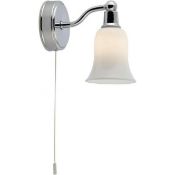 1 x LED Bathroom 1 Light Wall Light Polished Chrome - New Boxed Stock - CL364 - Ref: PAL Edin/1 2931