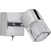1 x Ex Display Blocs 1 Light Wall Spotlight Polished Chrome - CL364 - Ref: PAL Edin/3 12558 - Locati