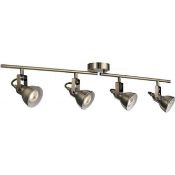 1 x Ex Display Focus 4 Light Ceiling Spotlight Antique Brass - CL364 - Ref: ERP2- 12685 - Location:
