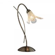 1 x Ex Display Lily 1 Light Table Lamp Antique Brass - CL364 - Ref: PAL Edin/3 M521 - Location: Altr