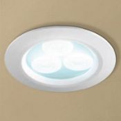 1 x Cool White LED Showerlight, White - New Boxed Stock - CL364 - Ref: PAL Edin/1 10810 - Location:
