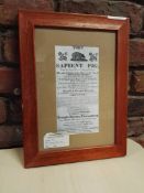 1 x Framed Picture With Toby The Sapient Pig Advertisement - 37 x 27 cms - M551 3F - CL351 -