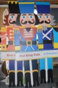 22 x Corrugated Pictures Including Freestanding Nut Cracker Soldiers With Feet, Rabbit Penguin Owl