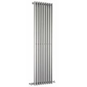 1 x Hudson Reed High Gloss Silver Cypress Radiator (1500 x 405mm) - New & Boxed Stock - Ref: HCY007