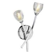 1 x Ex Display Zazi 2 Light Tulip Glass Wall Light - CL364 - Ref: ERP1- 12403 - Location: Altrincha