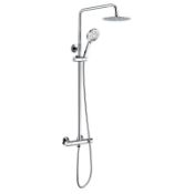 1 x Alfred Victoria Round Thermostatic Bar Valve, Riser & Slide Rail Kit - New & Boxed Stock - Ref: