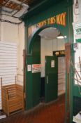 1 x More Shops This Way Door Way Arch - Hand Painted - Size 10ft x 6ft - Ref BB824 GF - CL351 -