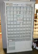 1 x Large White Cup / Mug Display Unit - Ref BB933 GF - CL351 - Location: Chorley PR6 The winning