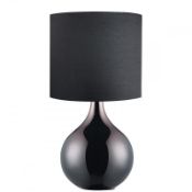 1 x Ex Display 1 Light Table Lamp Black Glass - CL364 - Ref: PAL Edin/3 14758 - Location: Altrincham