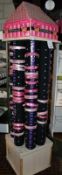 1 x Retail Carousel Display Stand With Approx 88 x Personalised Hairbands (Various Names) - Unused