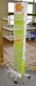 1 x Carousel Retail Stand on Castors - Ref BB1583 - CL351 - Location: Chorley PR6