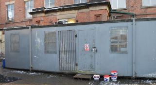1 x Mobile Office Workshop Cabin With Security Windows and Doors - Features Internal Lightings, Heat