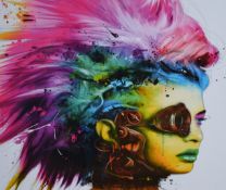 1 x Patrice Muricano 2015 Framed Artwork - 91 x 91 cms - Please Read The Description - Ref BB1699 2F