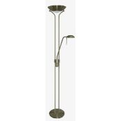 1 x Mother & Child 2 Light Floor Lamp Antique Brass - New Boxed Stock - CL364 - Ref: PAL Edin/1 4329