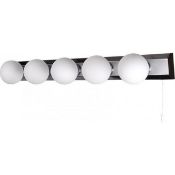 1 x Ex Display 5 Light Switched Bathroom Wall Fitting in Polished Chrome with Frosted Glass - CL364