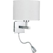 1 x Ex Display Wall Lights 2 Light Wall Light Polished Chrome - CL364 - Ref: PAL Edin/2 12698 - Loca