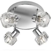 1 x Ex Display Triton 4 Light Ceiling Spotlight Polished Chrome - CL364 - Ref: PAL Edin/2 12692 - Lo