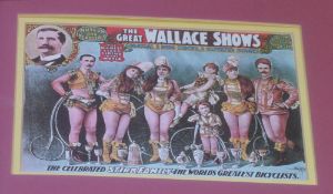 1 x Framed Circus Picture - The Great Wallace Shows The Stirk Family - The Worlds Greatest Bicyclist