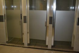 3 x Glass Bathroom Shower Doors Privacy Panels - Dimensions: H180 x W73cm - Ref: J2116/WCR - CL356 -