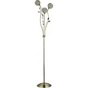 1 x Ex Display Bellis II 3 Light Floor Lamp Antique Brass - CL364 - Ref:WH- J2281 - Location: Altrin