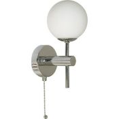 1 x A Pair Of Light Switched Wall Light Polished Chrome - New Boxed Stock - CL364 - Ref: PAL Edin/1