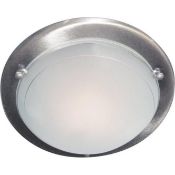 1 x Jupiter 1 Light Flush Ceiling Light Satin Silver - New Boxed Stock - CL364 - Ref: PAL Edin/1 702
