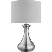 1 x Ex Display 1 Light Satin Silver Touch Table Lamp - CL364 - Ref: PAL Edin/3 14524 - Location: Alt