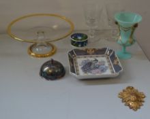 1 x Mixed Antique Items (Glasses,Bowl And Jewelry Box) - Ref J2151 - CL314