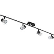 1 x Ex Display Blocs 4 Light Ceiling Spotlight Black Chrome - CL364 - Ref: ERP2- 12675 - Location:
