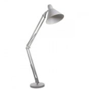 1 x Goliath li White Angle Task Floor Lamp - New Boxed Stock - CL364 - Ref: ERP1- 7073WH - Locatio
