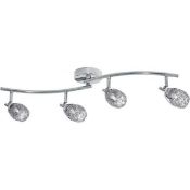1 x Ex Display Mesh Spot 4 Light Ceiling Spotlight Polished Chrome - New Boxed Stock - CL364 - Ref: