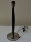 1 x CHELSOM Table Lamp With Black Stem And Chrome Base - Dimensions:H52/L19cm - New/Unused boxed sto