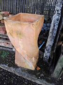 1 x Large Twisted Design Outdoor Planter - H104 x W50 x D50 cms - Ref M570 OS - CL351 - Location: