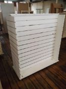 2 x Double Sided Slat Wall Retail Units on Castors - H145 x W130 x D45 cms - Ref M560 3F - CL351 -