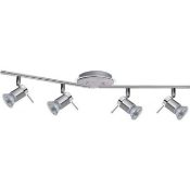 1 x Ex Display Aries 4 Light Ceiling Spotlight Polished Chrome - New Boxed Stock - CL364 - Ref: ERP2