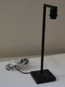 1 x CHELSOM Table Lamp With Black Stem And Base - Dimensions: H55/L15cm - New/Unused boxed stock -