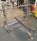 1 x Weights Bench With Bench Barbell - Dimensions: L150 x H120 x W130cm - Ref: J2093/GFG - CL356 -