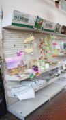 1 x Retail Slat Wall Display Wall Stand - Two Sections Measuring H229 x W100 cms Each - Ref BB1536 G