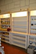 3 x Large Illuminated Matching Display Units - Pine With White Finish - Ref GF BB990 MT - CL351 -