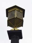 1 x Vintage Ornate Outdoor Light Post in Black and Gold - Approx Height 400cm - Ref BB000 OS - CL351