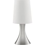 1 x Light Satin Silver Touch Table Lamp - New Boxed Stock - CL364 - Ref: PAL Edin/1 3922SS - Locatio