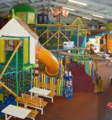 1 x Huge Amount of Scaffold From Childrens Playcentre - Includes Two Ramps, Base Plates, Uprights,