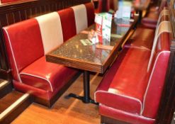 A Pair Of Contemporary 2.5 Metre Long Restaurant Seating Sections With Long Banquet Table Table - Br