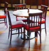 3 x Harley Chairs With Hardwood Frames - Height 90 x Width 44 x Depth 39 cms - Seat Height 48 cms