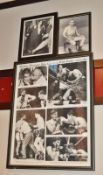 7 x Assorted Framed Pictures Featuring Nostalgic Images Of Italian Americana / Sporting Events - Var