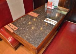 6 x Rectangular Wall Mounted Booth Tables - Dimensions: H70 x W120 x D62cm - CL366 - Location: Milto