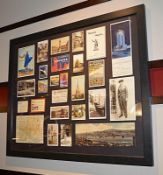 1 x Large Framed Display Piece Featuring Various Italian / Travel-Related Images - Dimensions: 110 x