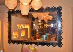 1 x Large Wall Mirror With Rustic Frame - H152 x W340 cms - CL363 - Location: Stevenage SG1