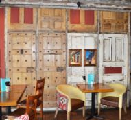 7 x Rustic Wall Mounted Door Panels From Mexican Themed Restaurants - Also Includes 7 x Half Door Pa